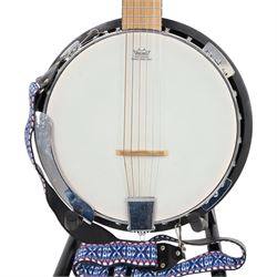 Harley Benton six-string banjo, with mahogany body and neck, L96cm