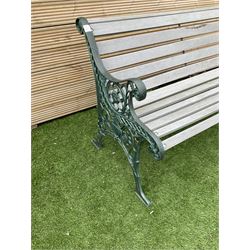 Cast iron and slatted wood bench - THIS LOT IS TO BE COLLECTED BY APPOINTMENT FROM DUGGLEBY STORAGE, GREAT HILL, EASTFIELD, SCARBOROUGH, YO11 3TX