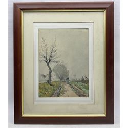 Paul Lecomte (French 1842-1920): Heading to Market, watercolour signed 32.5cm x 24cm 