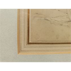 Edward Duncan RWS (British 1803-1882): The Farm Wagon, pen and watercolour signed 11cm x 17cm