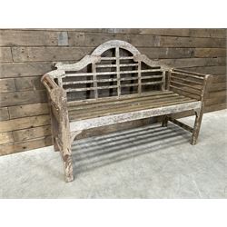  Lutyens design teak garden bench
