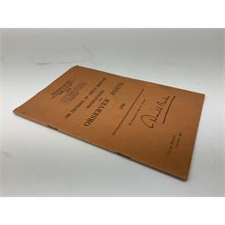 WW2 Royal Observer Corps - approximately one-hundred and seventy aircraft recognition cards; 1938 Instruction Booklet; cap badge and lapel badge; and cloth shoulder title