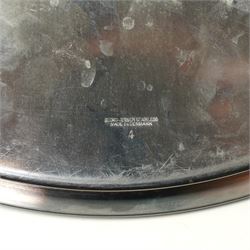 Georg Jensen - stainless steel tray, stamped to base, W34cm