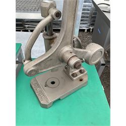 John Hunt Alma Works Bolton - cast iron pie press - THIS LOT IS TO BE COLLECTED BY APPOINTMENT FROM DUGGLEBY STORAGE, GREAT HILL, EASTFIELD, SCARBOROUGH, YO11 3TX