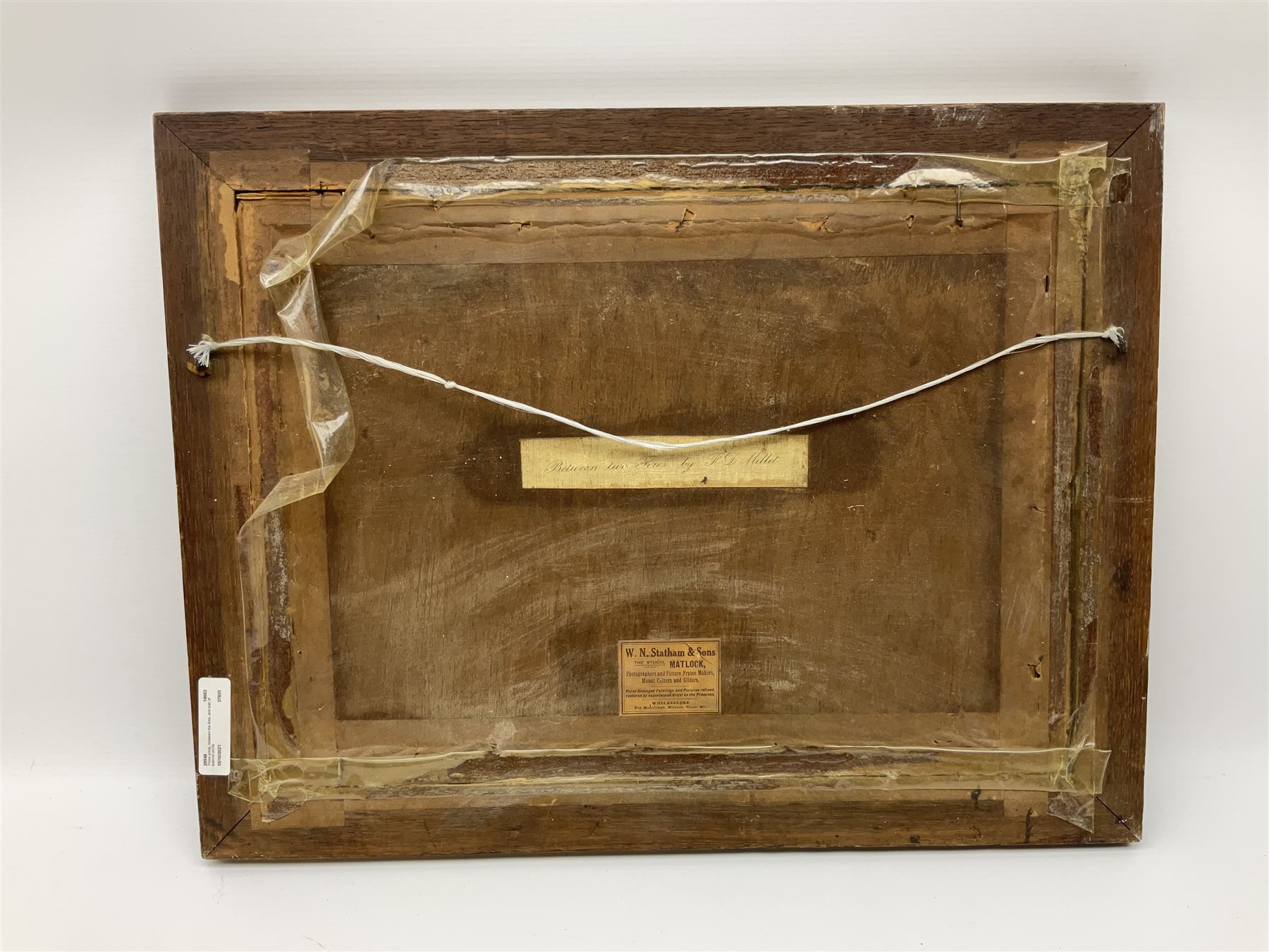 Pair of oak framed Albert Ludovici Stage Coach Prints, Charles Dickens Series, together with oak framed print between the fires