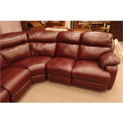  Seven seat Corner sofa group with electric end reclining chairs (This item is PAT tested - 5 day warranty from date of sale)  
