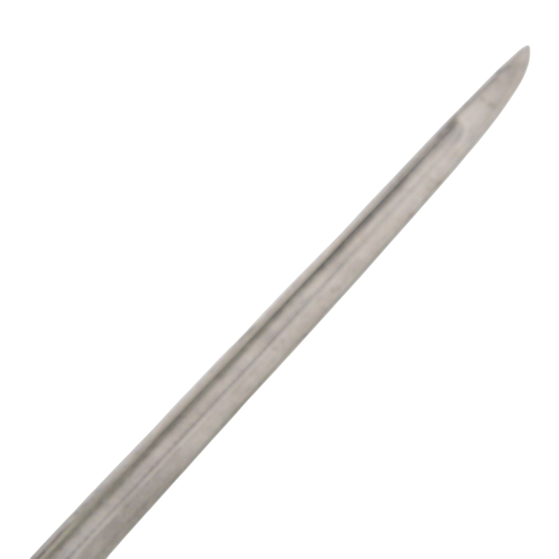 British bayonet, the 44cm blade stamped to the the ricasso Sanders, with wooden two piece grip,  in a steel scabbard with canvas frog, overall L58cm