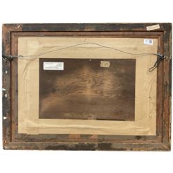 Frederick James Aldridge (British 1850-1933): ‘Crabbers Returning in a Squall’, watercolour signed, titled on frame 34cm x 52cm 
Provenance: private collection, purchased David Duggleby Ltd 23rd June 2017 Lot 18; exh. 32nd Dudley Gallery Art Society Exhibition 1896 no. 242, label verso