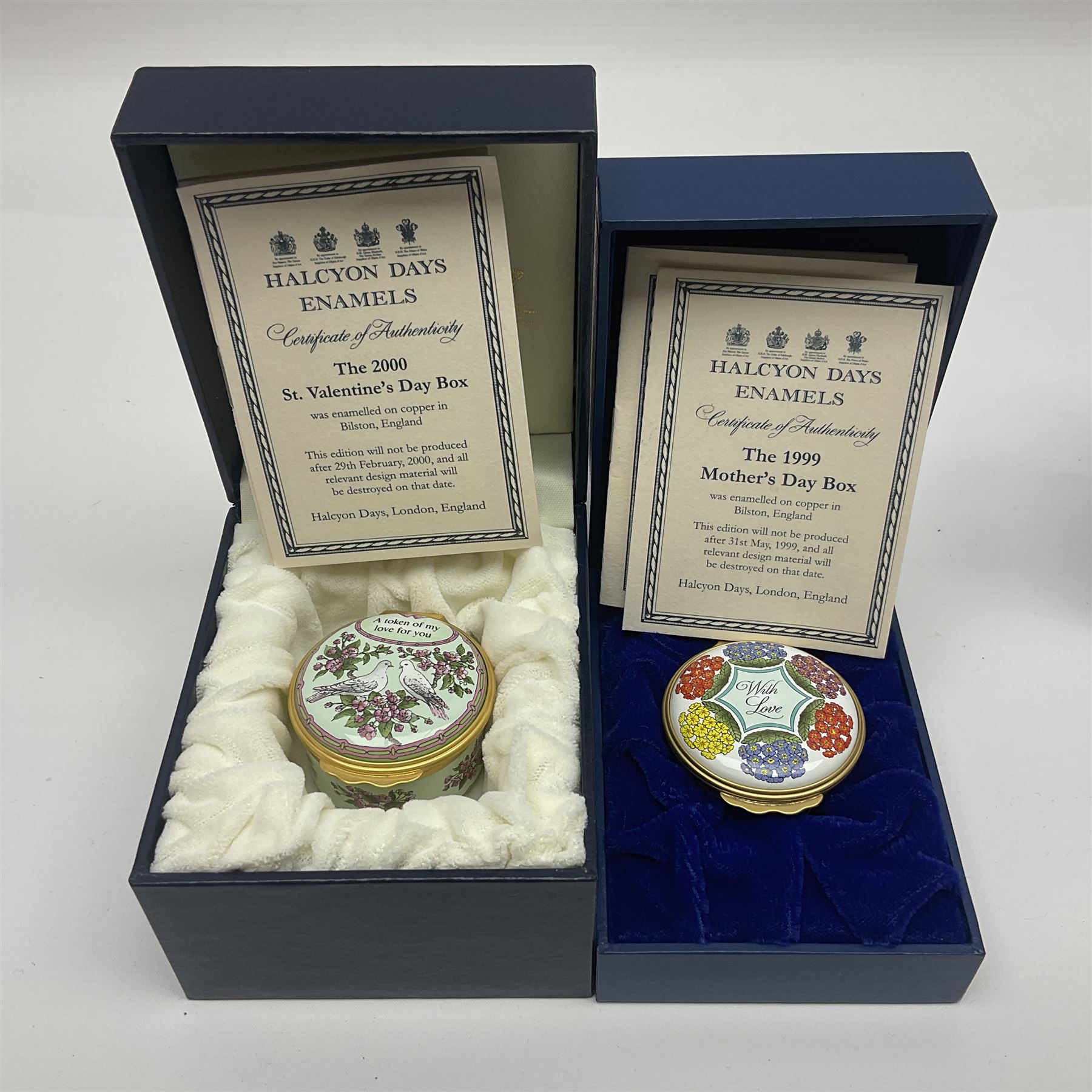 Five Halcyon Days enamel boxes Wood, Metal Other Decorative