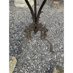 Small cast iron pub table, bronze eagle, boot scraper, table and other ornaments  - THIS LOT IS TO BE COLLECTED BY APPOINTMENT FROM DUGGLEBY STORAGE, GREAT HILL, EASTFIELD, SCARBOROUGH, YO11 3TX