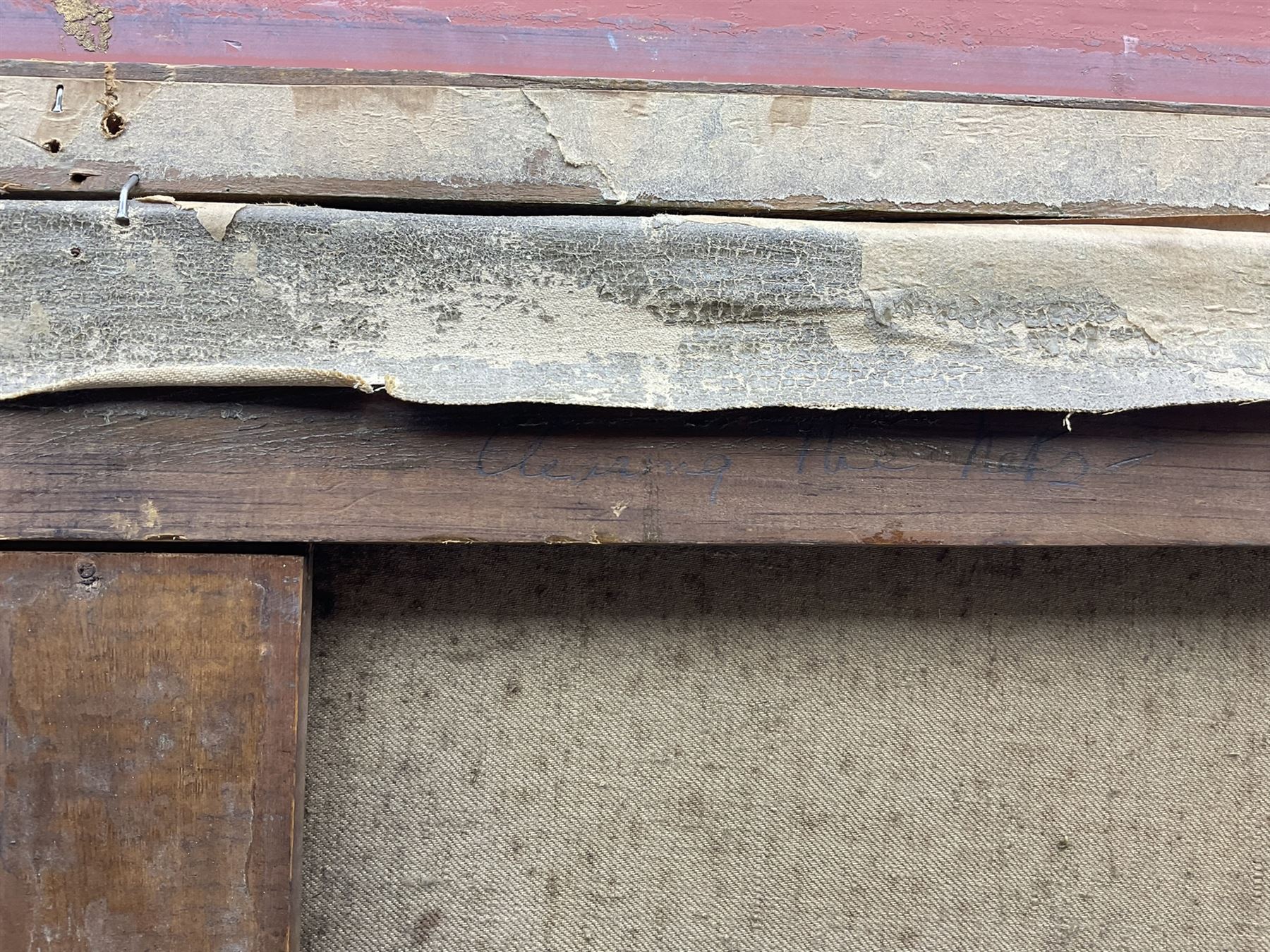 Joseph Henderson RSW (Scottish 1832-1908): ’Cleaning the Nets’ with a Rowing Boat on the Shore, oil on canvas signed, titled on the stretcher 70cm x 111cm