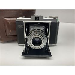 Canon EOS 50e camera body, serial no 8305671 with 'Canon Zoom EF 35-135mm 1:4-5.6' lens together with Halina 35X super camera body, with 'Halina Anastigmat f.c. 1:3.5 f=45mm' lens and other camera equipment 