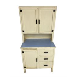 1950s painted kitchen cabinet, and a pai