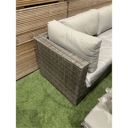 Rattan garden sofa set, with spare cushions  - THIS LOT IS TO BE COLLECTED BY APPOINTMENT FROM DUGGLEBY STORAGE, GREAT HILL, EASTFIELD, SCARBOROUGH, YO11 3TX