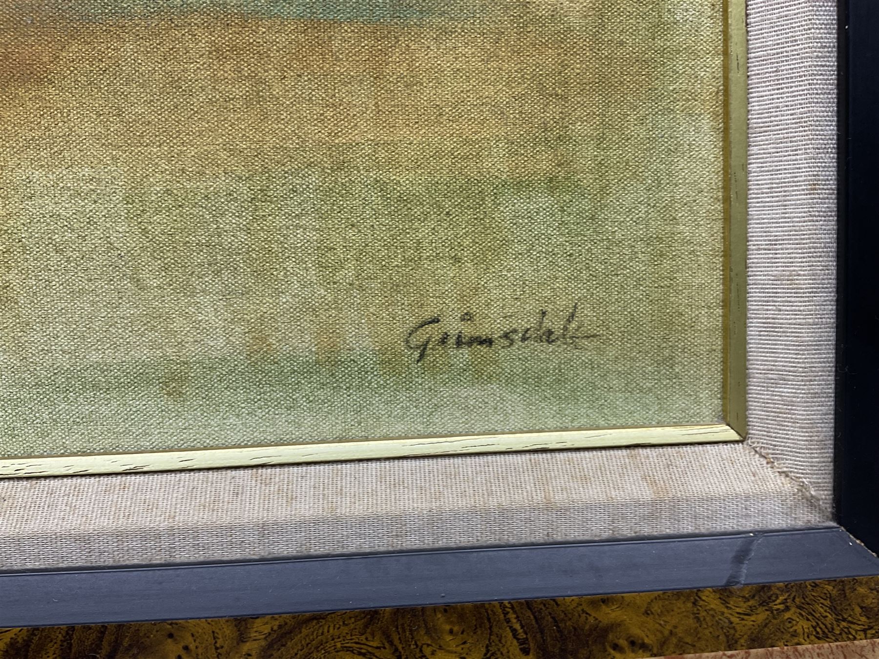 Michael Grimsdale (British 1963-): The Final Furlong, oil on canvas signed 50cm x 60cm