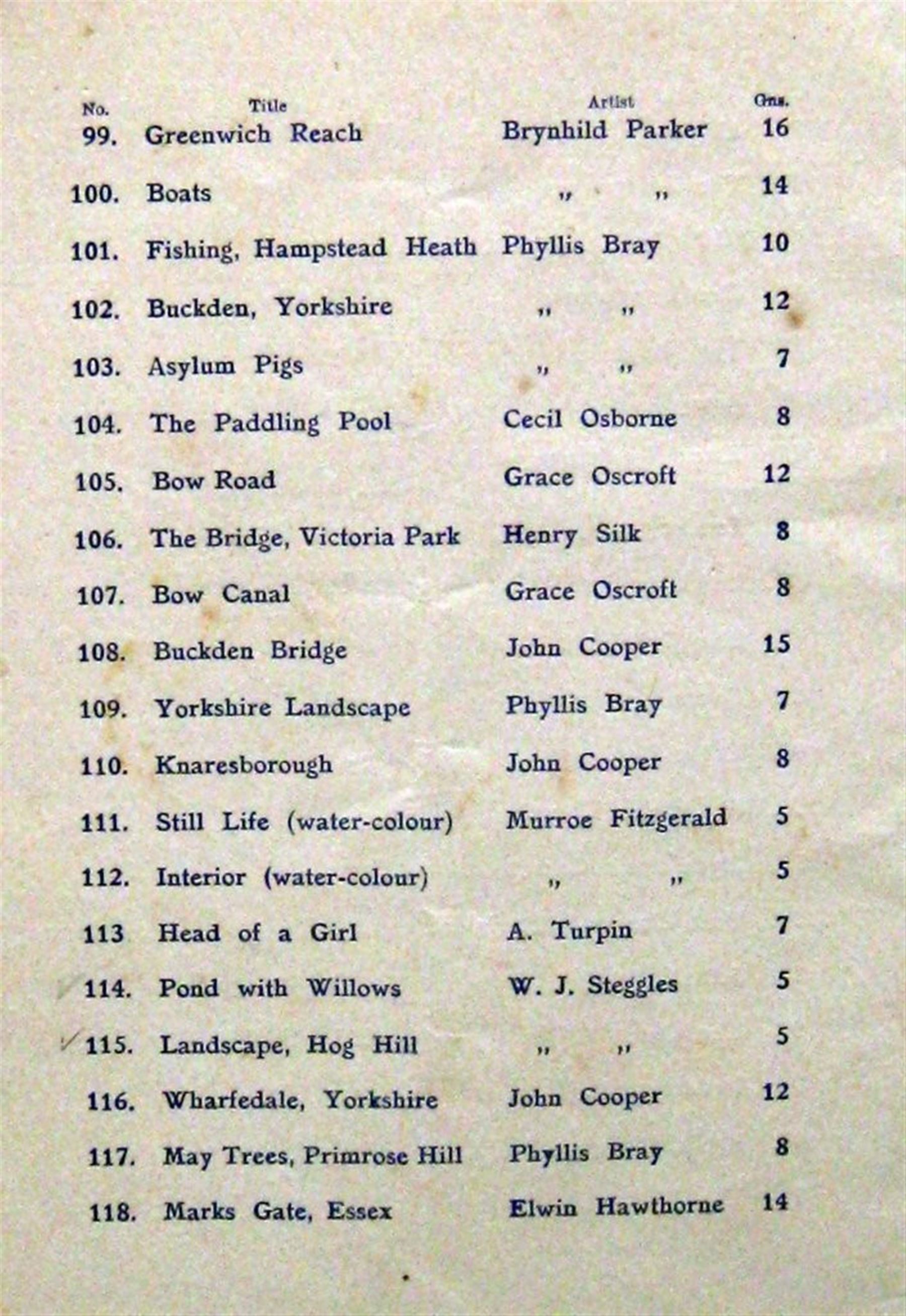 John Albert Cooper (British 1894-1943): 'Knaresborough', oil on canvas signed, later inscriptions verso 39cm x 29cm 
Provenance: exh. 'New Paintings by the East London Group', The Lefevre Galleries, London December 1932 No.110