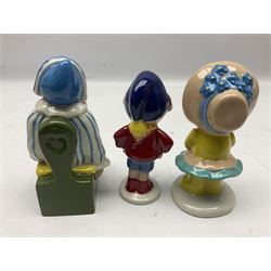 Four Wade Collector Club limited edition Noddy figures, comprising Noddy, Big Ears, Mr Plod and Tessie Bear, together with Wade figure Andy Pandy, all with original boxes 