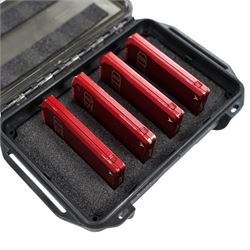 RED Epic-W Helium 8K camera body serial no. 13024E6A9, with RED EVF, three RED Mini Mag 512GB cards, one 480 Mini Mag card and reader, two RED V-Mount batteries and charger, RED top handle, Wooden Camera Easy Top top plate and one other top plate, various accessory cables, Wooden Camera bridge plate for 19mm studio rods, 12 inch Wooden Camera Dovetail plate and four 19mm studio rods to include two 380mm and two 610mm, with original Epic-W camera box and contained within a custom cut flight case