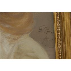English School (Mid-20th century): Portrait of 'Christina May Wilson Daughter of Dr AD Wilson - Killin Perthshire', oil on canvas indistinctly signed and dated, titled verso 49.5cm x 39cm