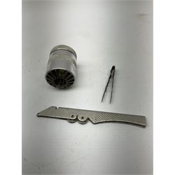 An F Lorch watchmakers lathe, together with other watchmakers accessories. 