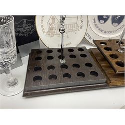 Collectables relating to the Methodist Church, including plates, goblet and mugs commemorating the 250th anniversary of the church, together with two wooden communion cup holders, etc