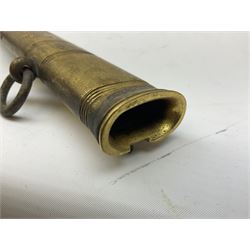 WW1 George V era 1827 Pattern Royal Naval Officer’s sword, the 80cm fullered steel blade decorated with crown, fouled anchor etc and marked Gieves Portsmouth London Edinburgh Devonport to the ricasso, gilded hilt with fouled anchor and crown, wire-bound ray skin grip, lion’s head pommel with mane backstrap, folding/locking langet and full bullion knot; in  leather scabbard having twin brass lockets with hand engraved panels and twin suspension rings L94cm overall. Provenance: By direct family descent from Brian Heathcote HMS Conqueror later Superintendant in the Liverpool Special Constabulary.