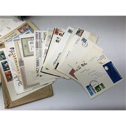 Mostly Great British stamps, including various first day covers, Queen Elizabeth II stamp booklets and books etc and various stamp collecting accessories, housed in albums and loose