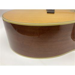 Woodstock model no.WHW41J203 acoustic guitar with mahogany back and sides and spruce top, serial no.2835 L102.5cm; in soft carrying case