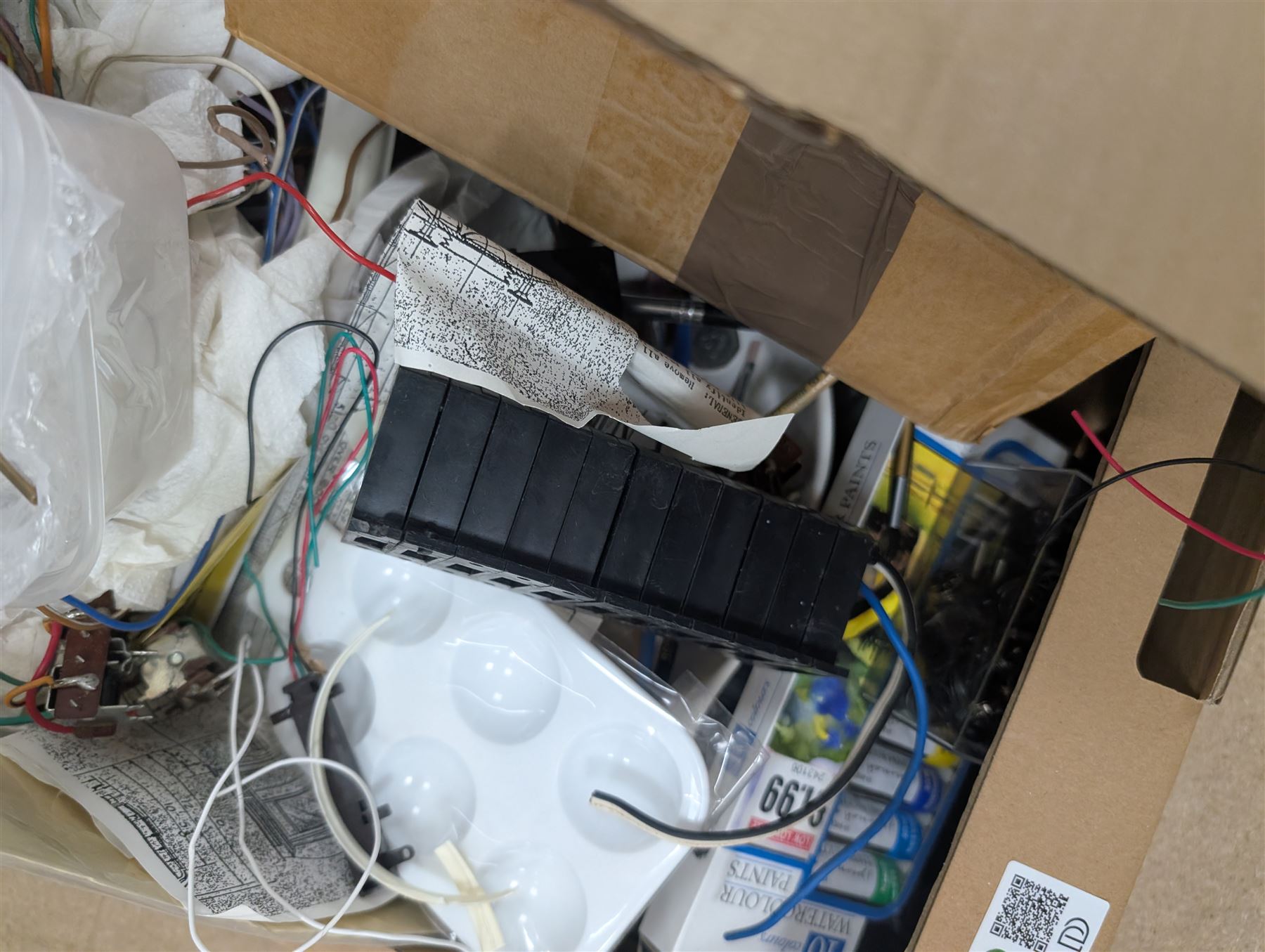 Collection of model railway control units, accessories and tools, including Lenz Digital Plus LZV100 with remote, H and M Electran Transistorised Power Unit, H and M Duette twin supply unit, motors, points, paints, Antex Soldering System, Flockit, etc, in three boxes