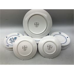 Royal Worcester Evesham pattern teawares, Noritake part tea service decorated in the 'Progression Blue Haven' pattern, together with Seltmann Weiden Bavaria tea and dinner wares, and two blue and white platters