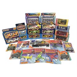 Matchbox - twenty-one die-cast models/sets including two x Superkings K-15; two x Superkings SP-760; two x Super Value Pack KS-804; five Skybusters; Convoys GBK70; Models of Yesteryear etc; all boxed/blister packed (21)