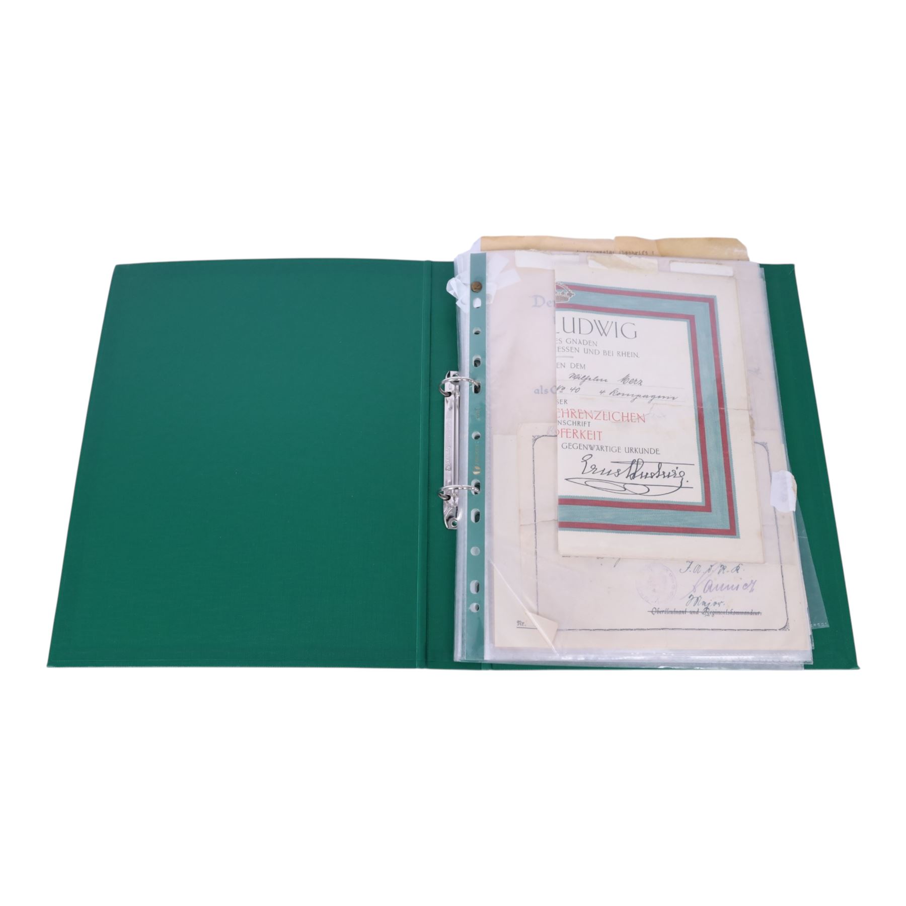 Collection of Third Reich German Ephemera, citations and certificates, photographs, an album of cigarette cards - Bilder Deutsche Geschichte, Deutschland Im Zweiten Weltkrieg, prints etc 