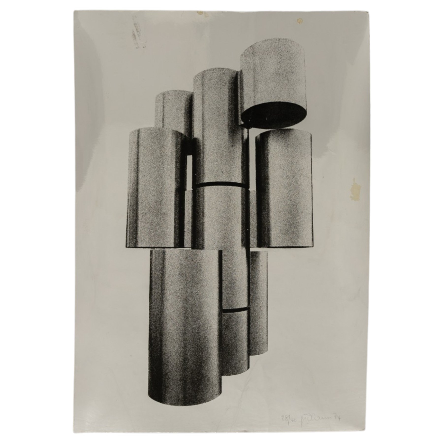 Günter Tollmann (German 1926-1990): Graphics - Silver Black, limited edition print signed and numbered 28/40 in pen 63.5cm x 44.5cm (unframed)
