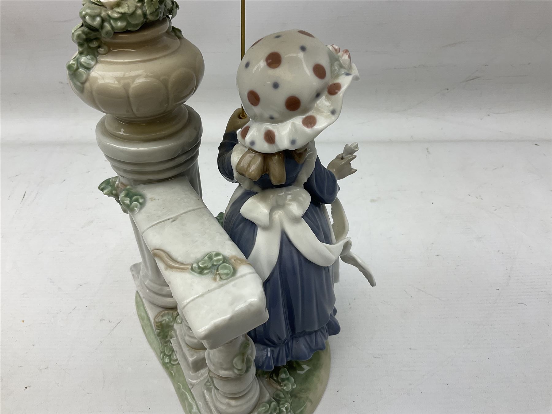 Lladro figure Glorious Spring, modelled as a girl holding a flower and parasol, no. 5284, H32cm