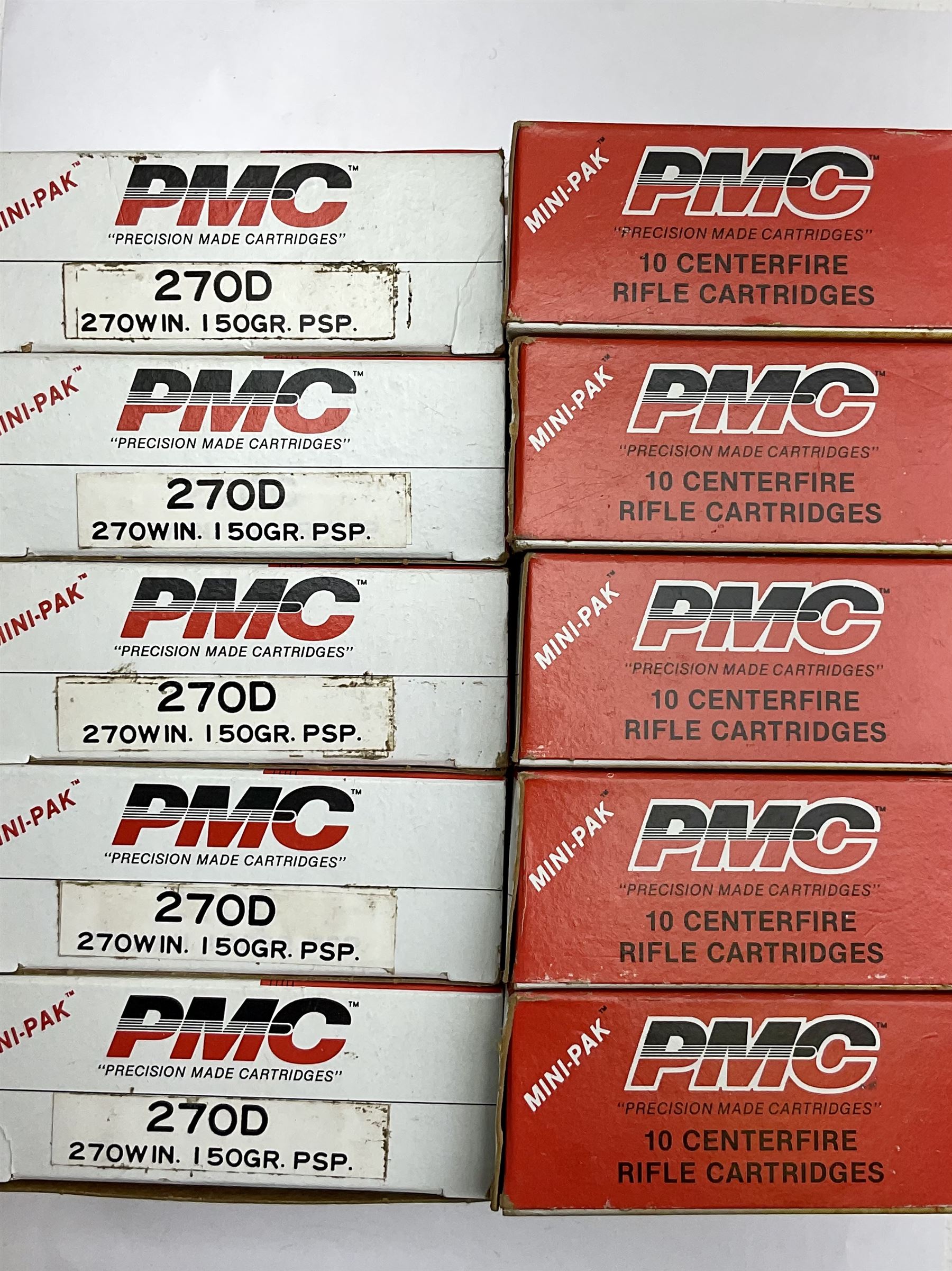 SECTION 1 FIREARMS CERTIFICATE REQUIRED - One hundred rounds of PMC centerfire rifle cartridges 270D 270WIN 150GR PSP