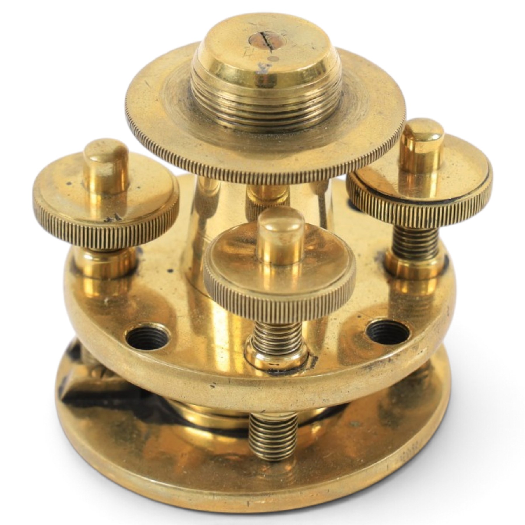 Early 20th century brass theodolite, by Carter Optician of Exeter, in mahogany case