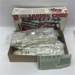 Seven scale model assembly kits to include Airfix, Heller, Italeri etc in one box