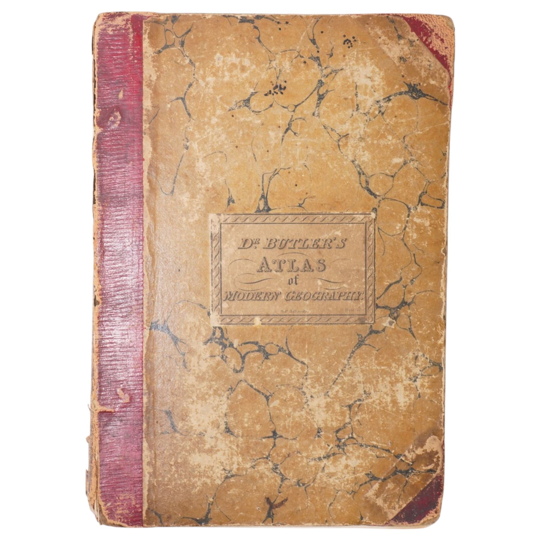 Dr Butler's Atlas of Modern Geography, 1829 original boards and ten leather bound books