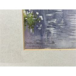 Gwendolen Dorrien-Smith (British 1883-1968): Fjord Landscape 'Norway', watercolour signed and titled 34cm x 24cm