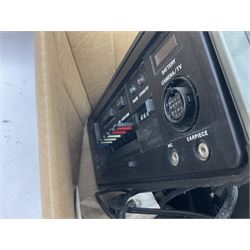 Cased Sony 'Trinicon' HVC-200P video camera, Sony Betamax portable video cassette recorder, cased Sony Video 8 CCD-V100E video camera, Sony SL-F1UB portable video cassette recorder, two Sony AC power adaptors etc