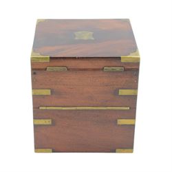Grant & Son of Carlisle- Fine late 19th century 56 hours (2-day) Marine Chronometer, c1880, in a lockable mahogany brass bound box numbered 5602, with a separate glazed viewing lid and decorative brass shield inset to the top, with a 3-1/2
