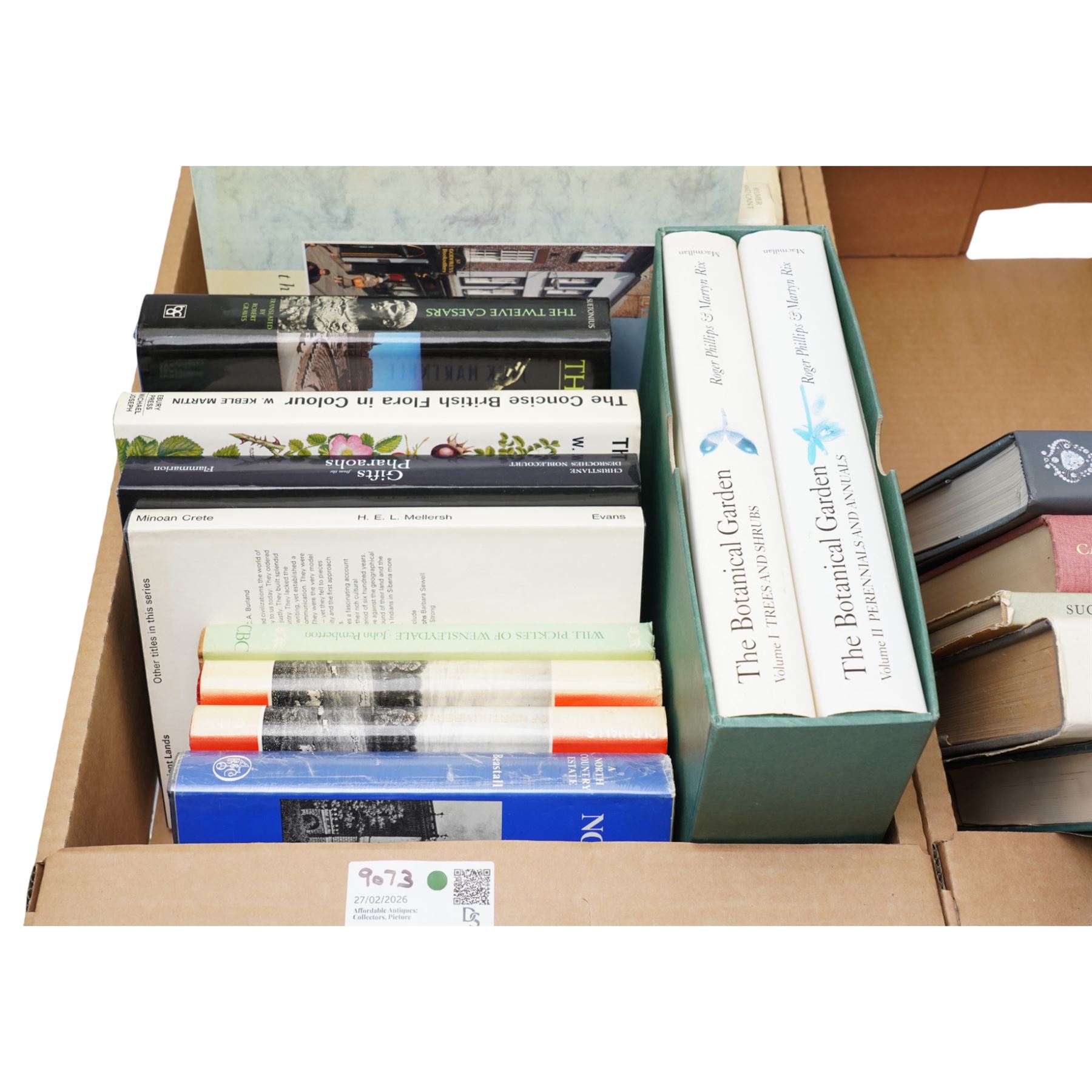 George Orwell - Nineteen Eighty Four' the facsimile copy 1984, other facsimile volumes including 'The Voyage to Botany Bay', 'Sociable Letters 1664', other books including 'The Botanical Garden' two volumes in slip case, 'The Queen's Diamonds' etc in two boxes