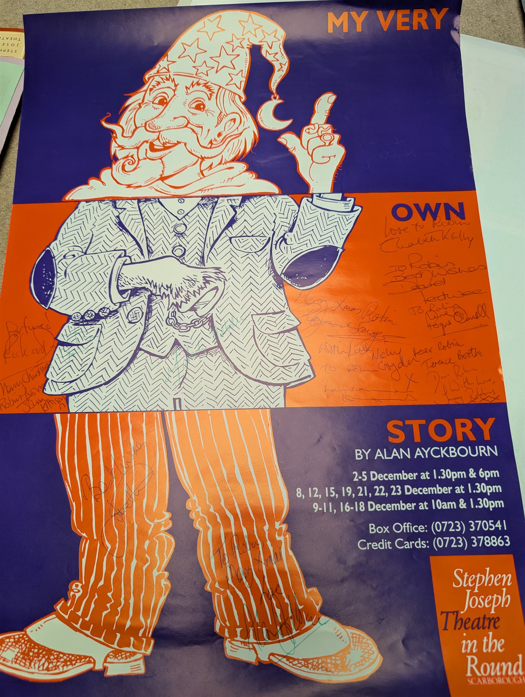 Approximately 50 Stephen Joseph Theatre posters, including several signed examples with signatures of Alan Ayckbourn and cast members, together with theatre programmes and other ephemera