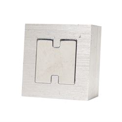 Hermès - ‘The Smile’ photo and menu holder, brushed and polished metal with H motif, in original box