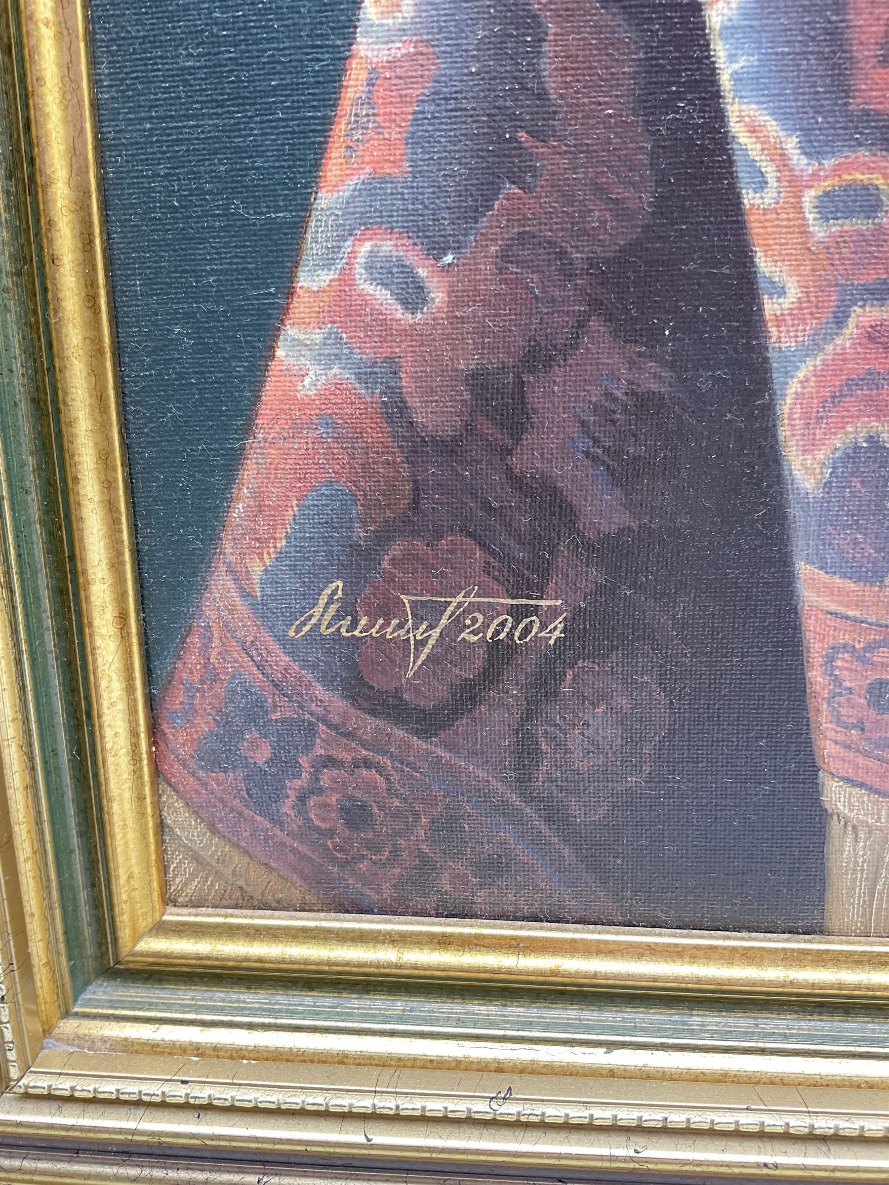 Gregori (Lysechko) Lyssetchko (Russian 1939-): Still Life of Fruit and Wine Glass, oil on canvas signed and dated 2004, 72cm x 59cm 
Provenance: private collection, purchased David Duggleby Ltd 7th June 2019 Lot 174