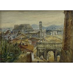 Mary Weatherill (British 1834-1913): Rome, watercolour inscribed and attributed by her brother Richard 30cm x 40cm 