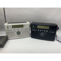 Two Roberts DAB radios and a Seiko mantel clock etc 