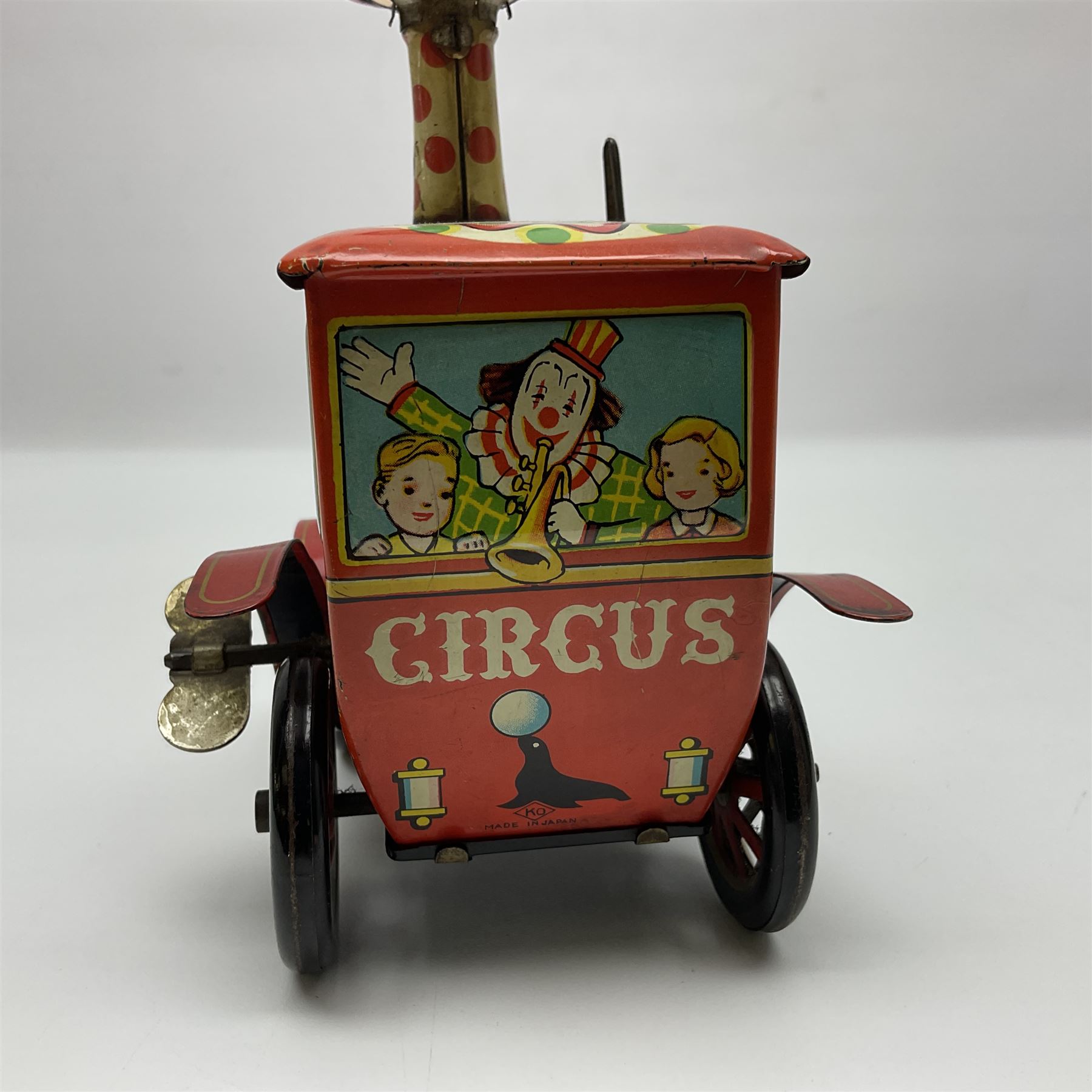 Clockwork circus tinplate car