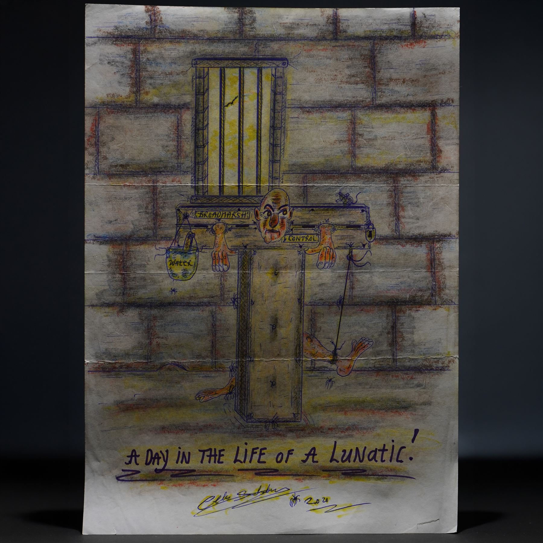 Charles Bronson (Charles Arthur Salvador) (British 1952-): A comprehensive collection of five hundred mixed media works executed between 2000 and 2025. Produced during the artist’s long-term incarceration, the works are primarily in ink, coloured pencil and mixed media on paper. The collection includes multiple formats: A5 (15 works), A4 (308 works), A3 (164 works) and A2 (13 works). Some are signed and dated; a number are executed on the reverse of official prison documents and other repurposed materials, reflecting the limited availability of art materials within the prison environment. This collection represents the largest body of the artist’s work to be offered as a single lot and has not previously been available on the market. (500) (unframed)

Notes: Dated examples span the period from 2000 to 2025, with the greatest concentration produced between 2012 and 2019 and including a group of recent large-scale works from the final years of the period; approximately twenty percent are undated.