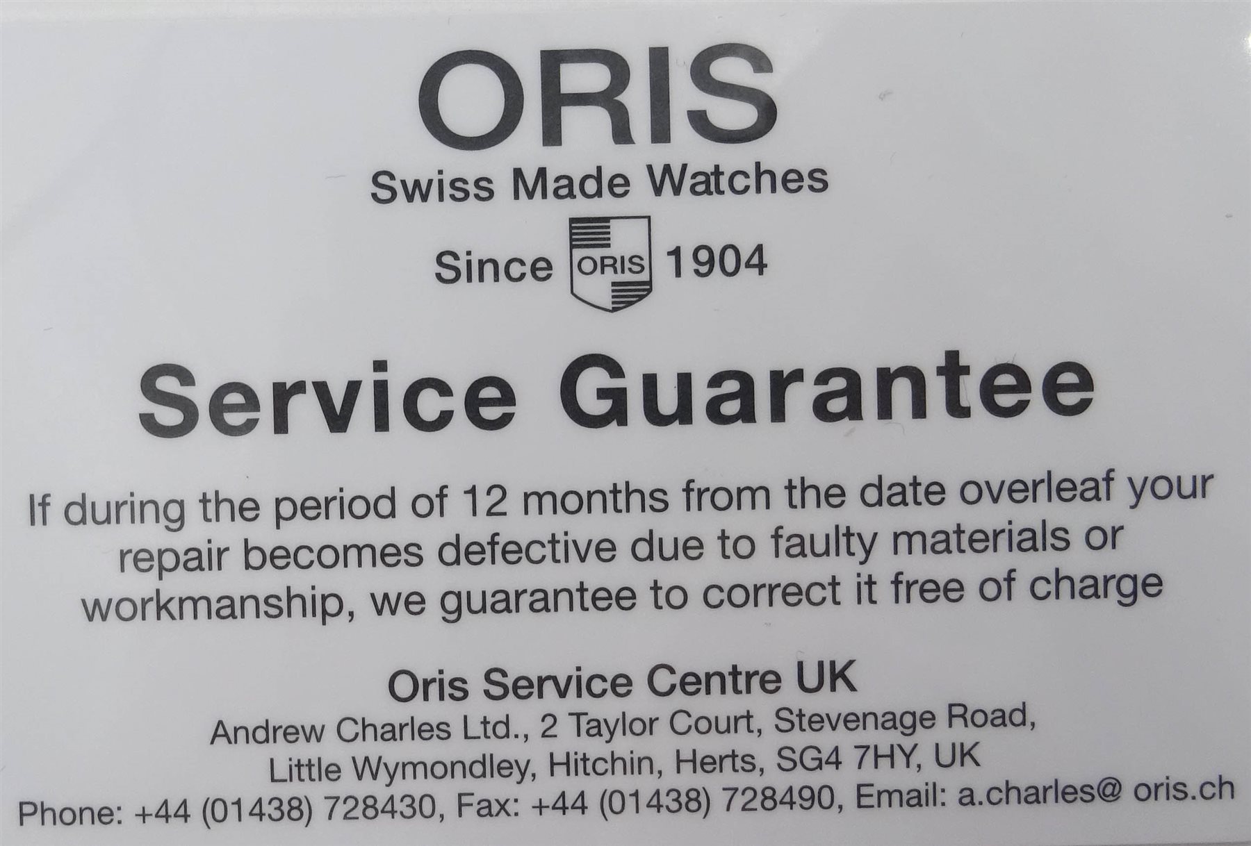 Oris service 2024 cost